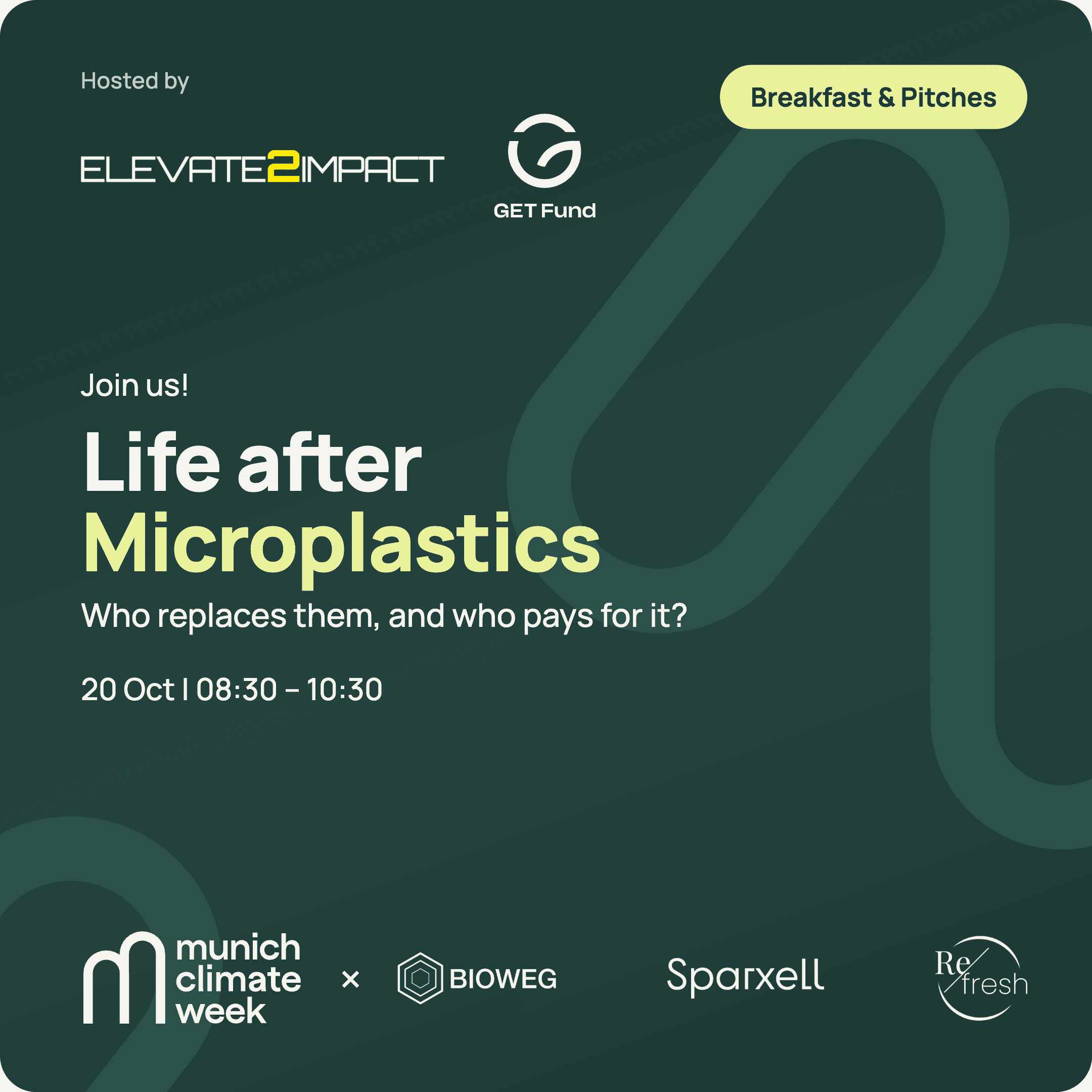 Life after Microplastics: Breakfast & Pitches