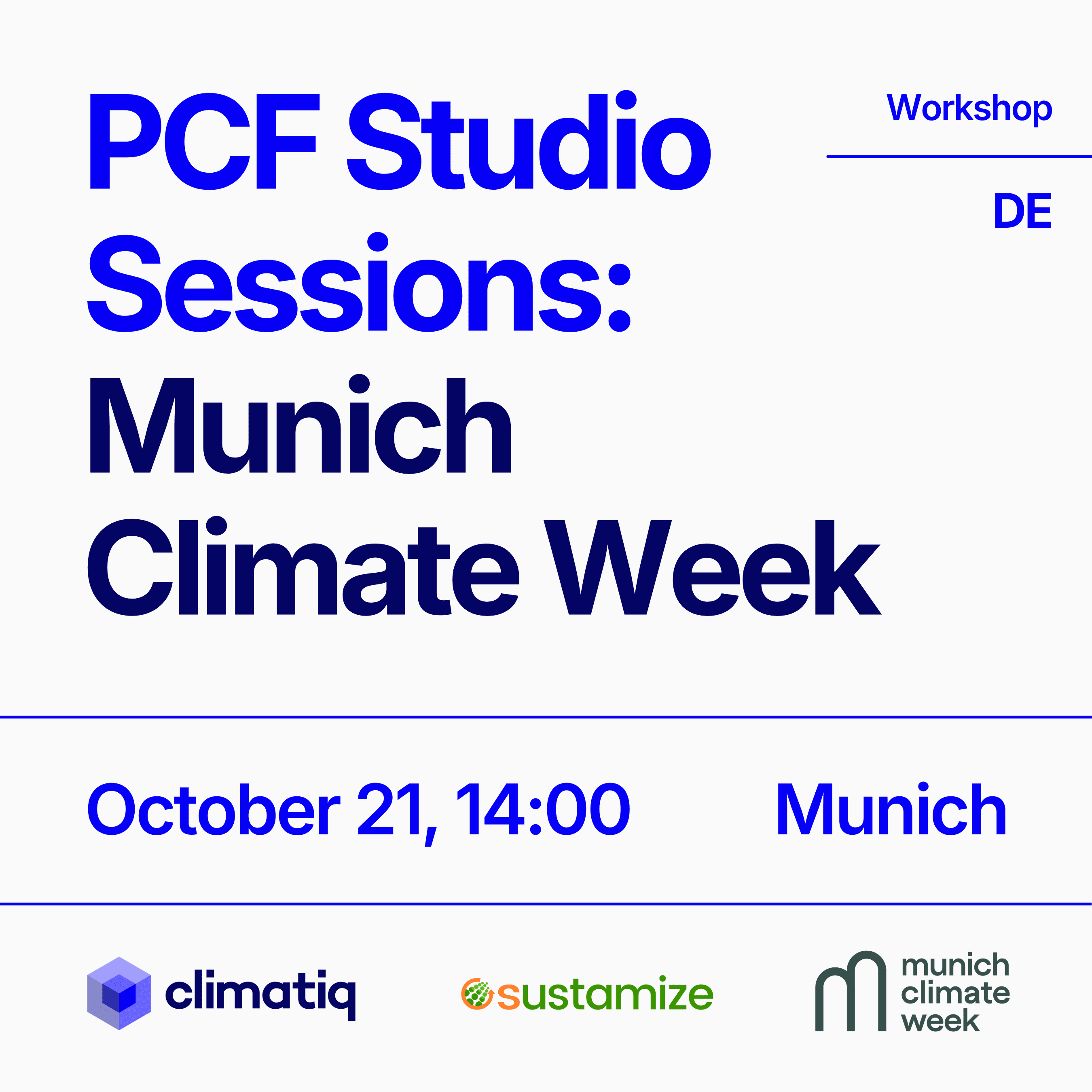 PCF Studio Sessions: Climatiq x sustamize (Deutsch)